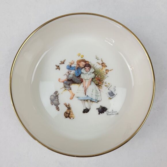 Norman‎ Rockwell "Spring Duet" Gorham Fine China Children's Set - Picture 6 of 15